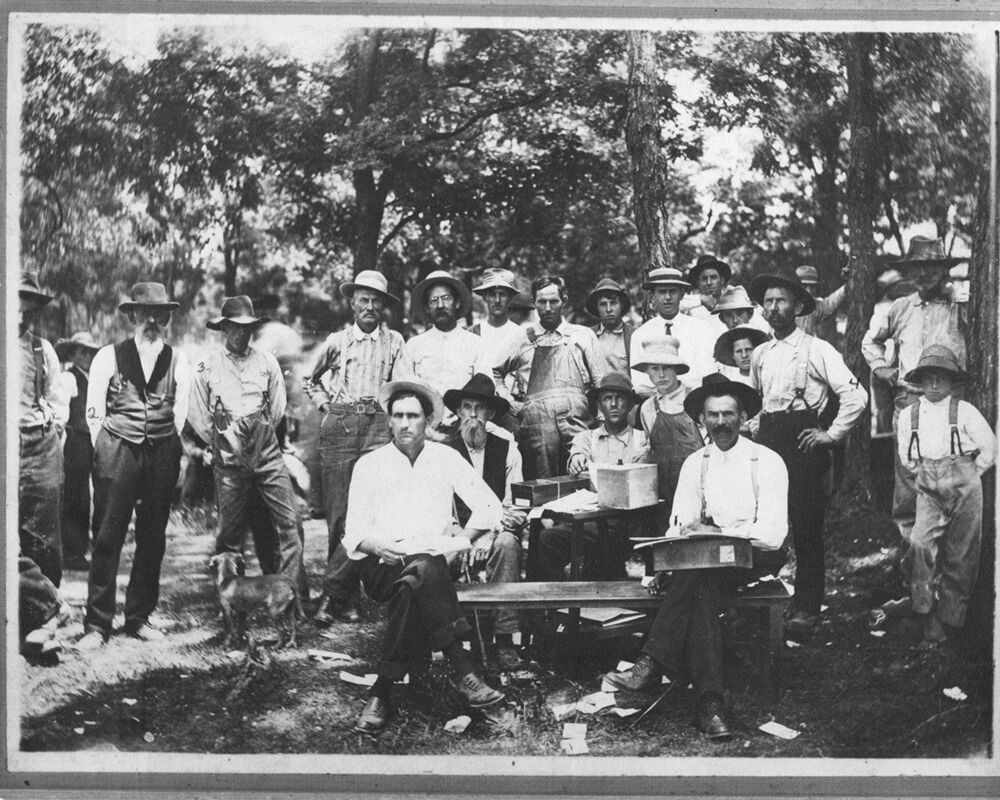 Voting day in Peytonsville in the early 1920s